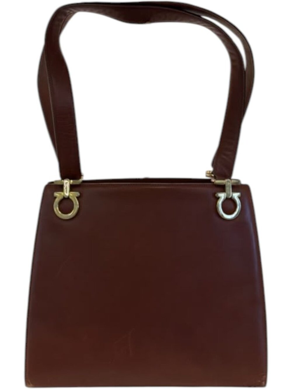505161CR C1 Salvatore Ferragamo Shoulder Bag Brown Leather